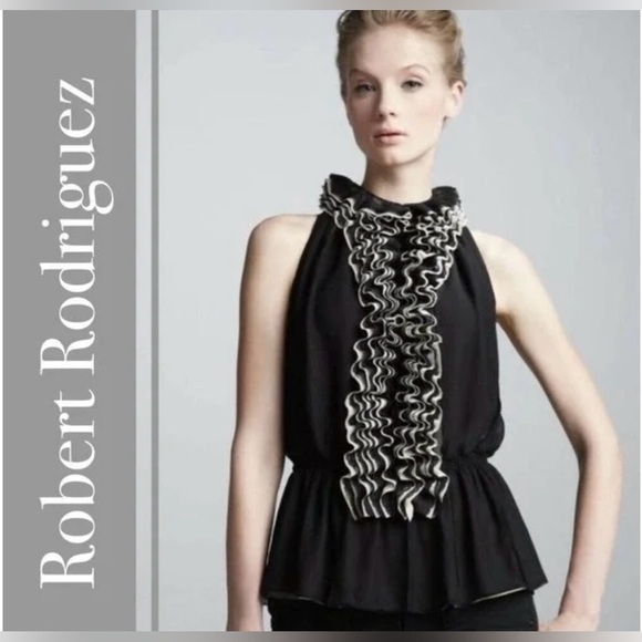 Robert Rodriguez Tops - #62 ROBERT RODRIGUEZ • NEIMAN MARCUS FOR TARGET • RUFFLE PEPLUM TOP